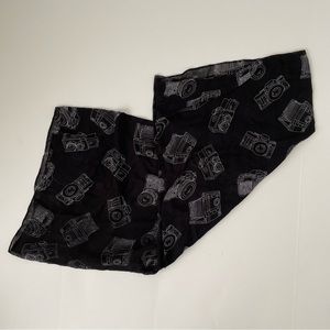 Camera Design Black Infinity Scarf